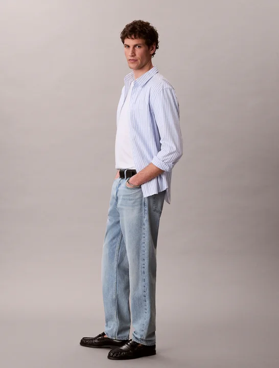 CK JEANS Quần Jeans Nam 90S Taper Driftwood Blue Jean