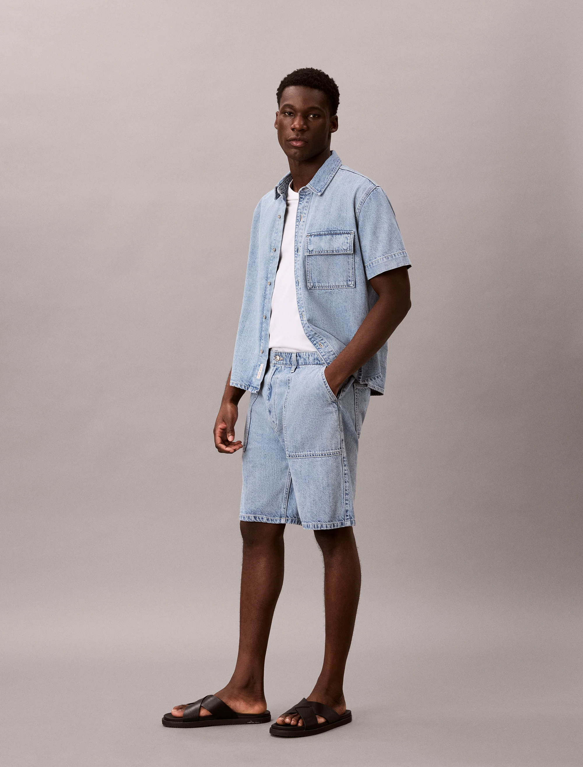 CK JEANS Quần Ngắn Nam Denim Utility Shorts