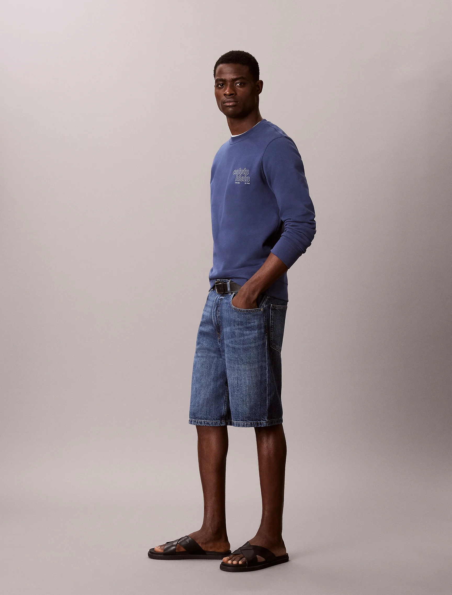 CK JEANS Quần Ngắn Nam 90s Denim Shorts