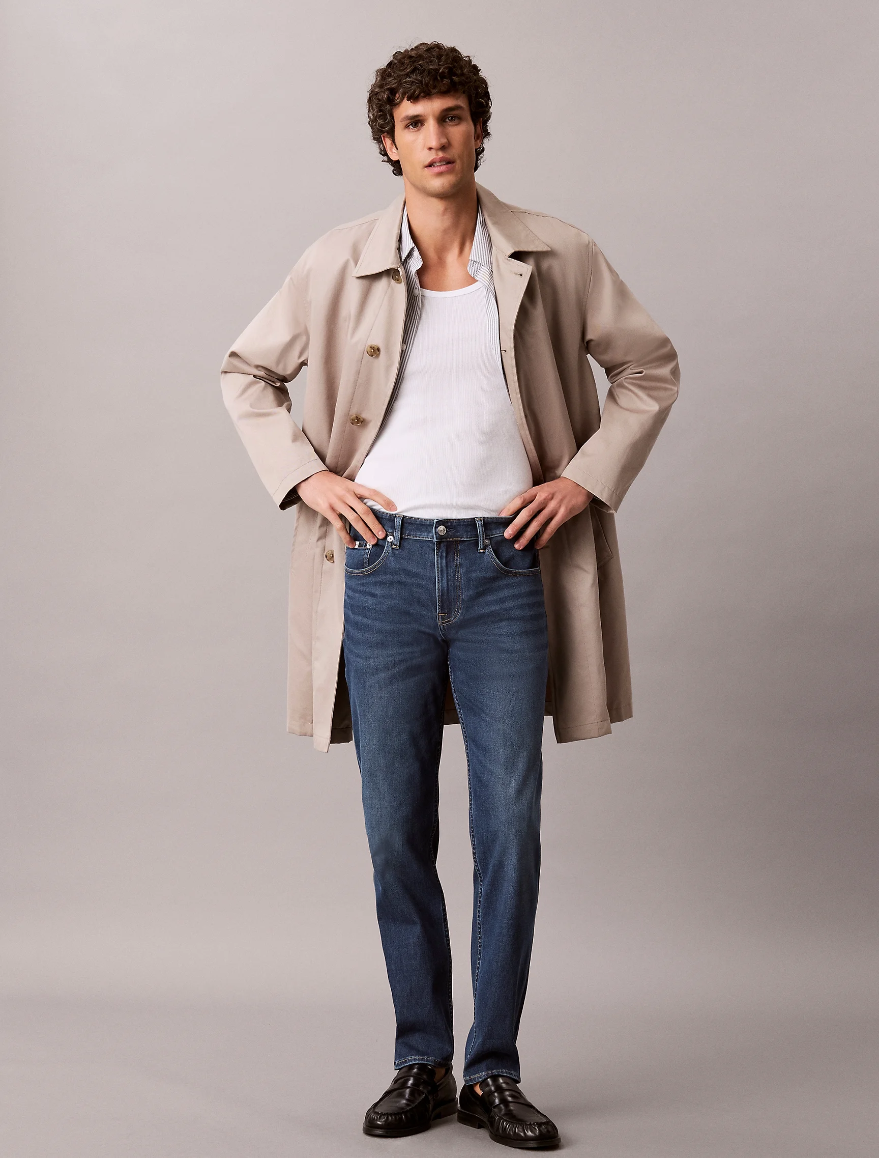 CK JEANS Quần Jeans Nam Denim Dark Body Taper Jean