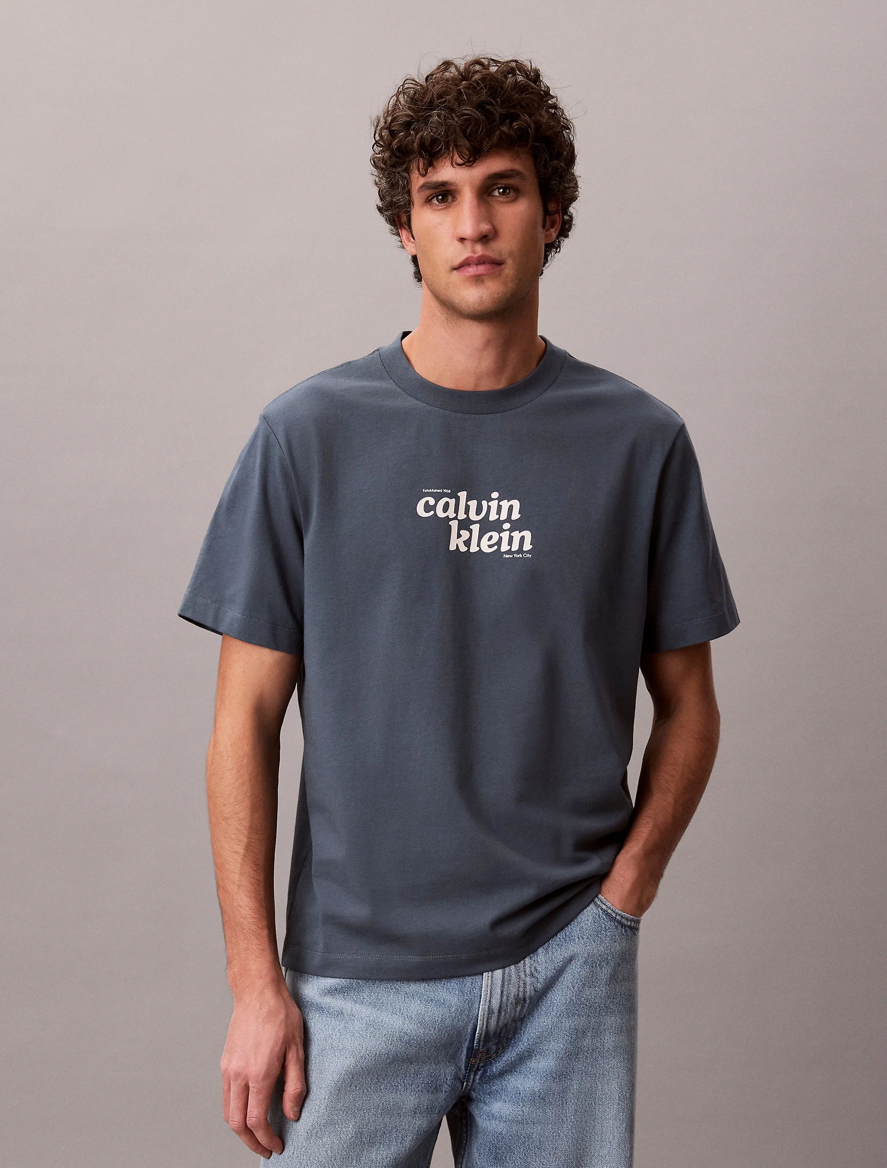 CK JEANS Áo Thun Nam Easy Fit