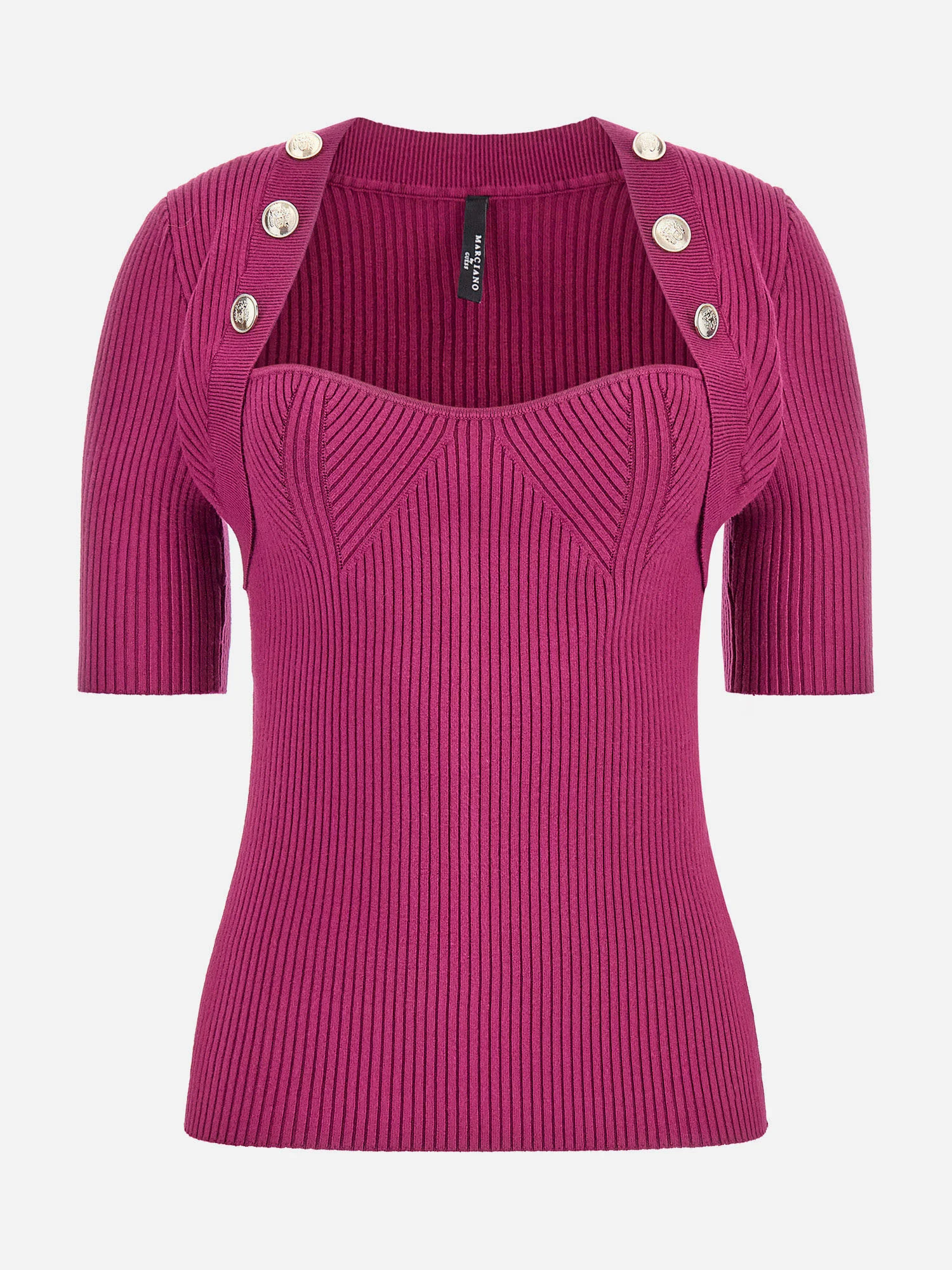 GUESS MARCIANO Áo Len Nữ - Isa Ss Scoop Top Swtr