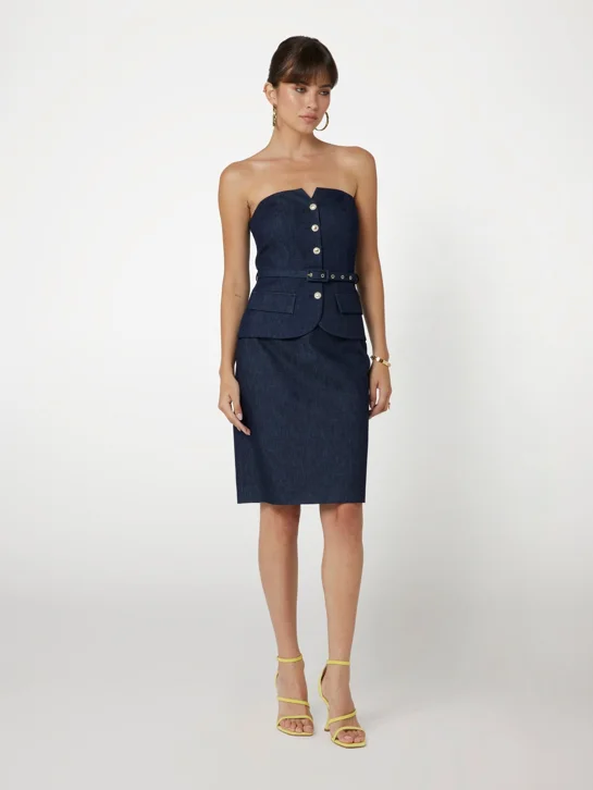 GUESS MARCIANO Chân Váy Jean Nữ - Glam De Nuit Skirt