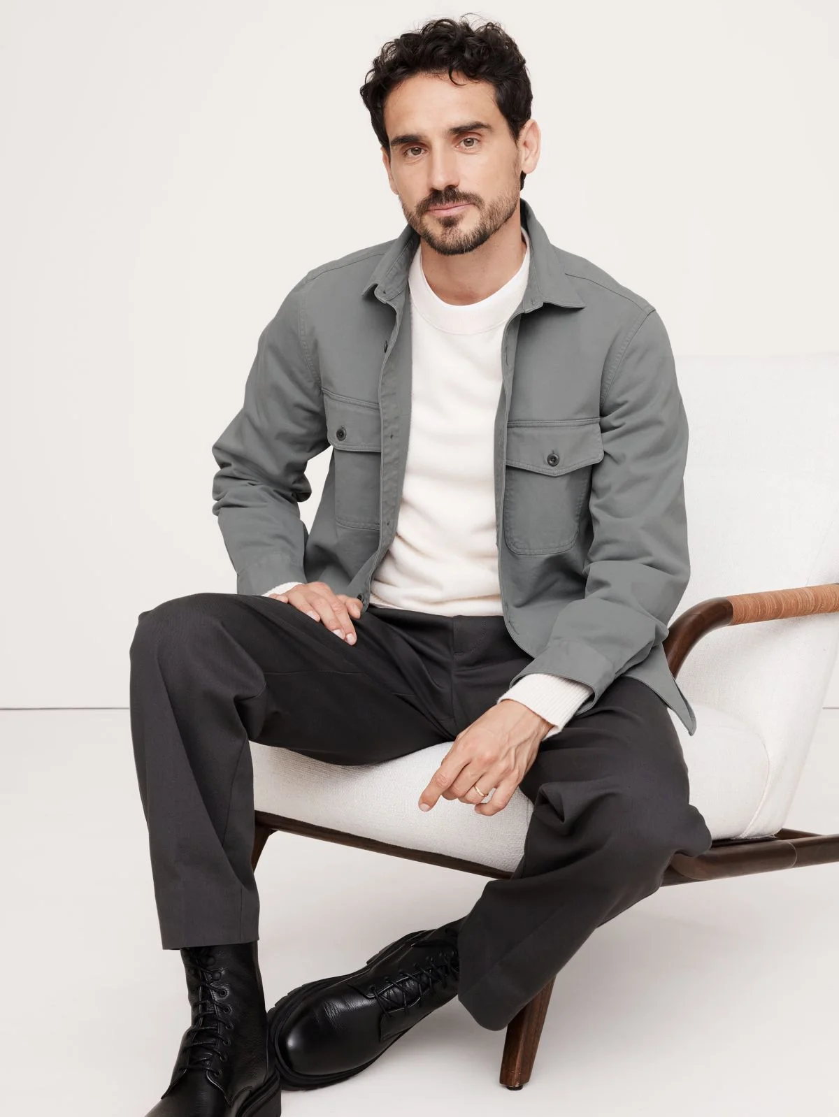 BANANA REPUBLIC Áo Khoác Nam Heavy Twill Ov