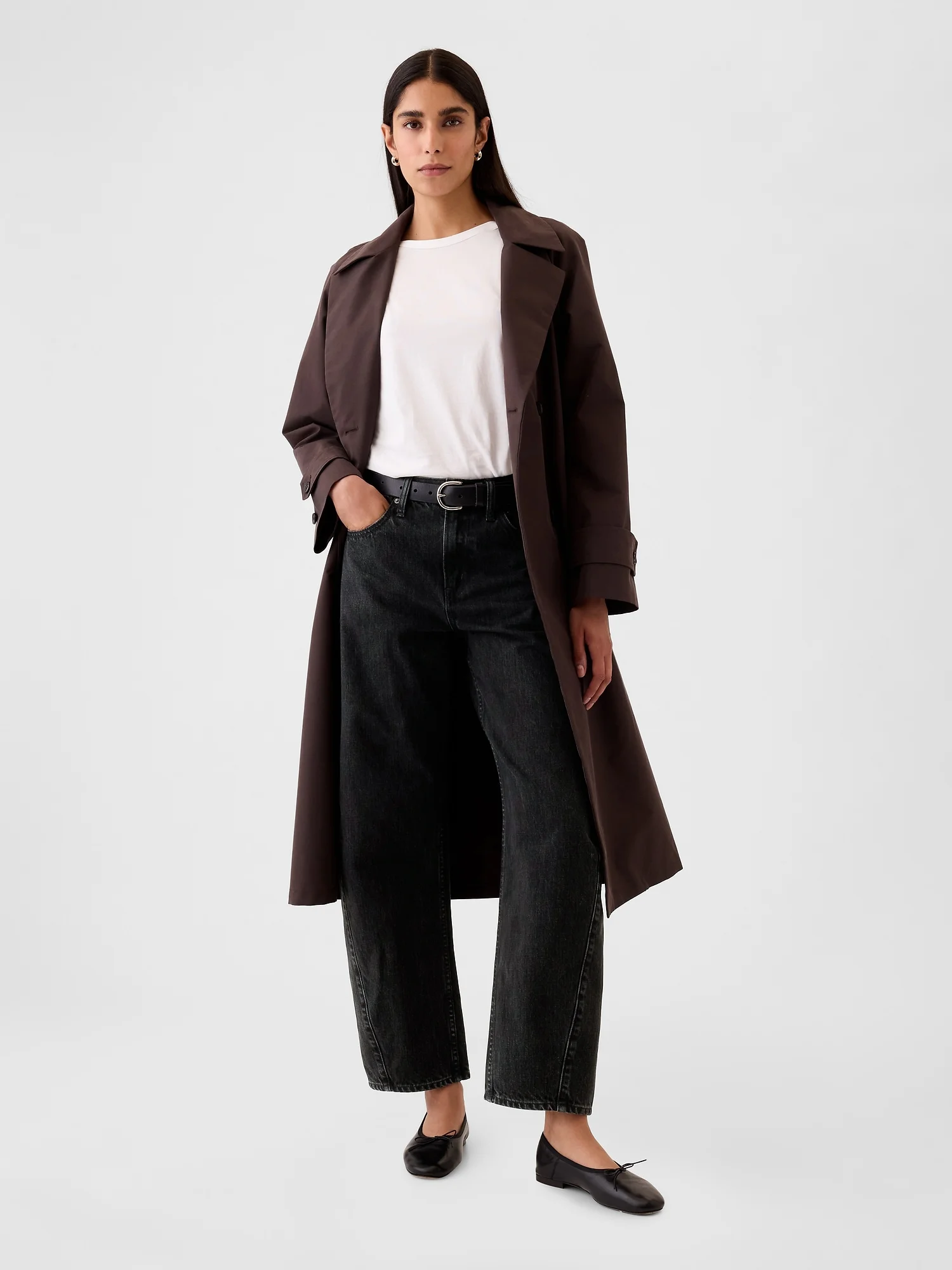 GAP Quần Jeans Dài Nữ - Denim Barrel