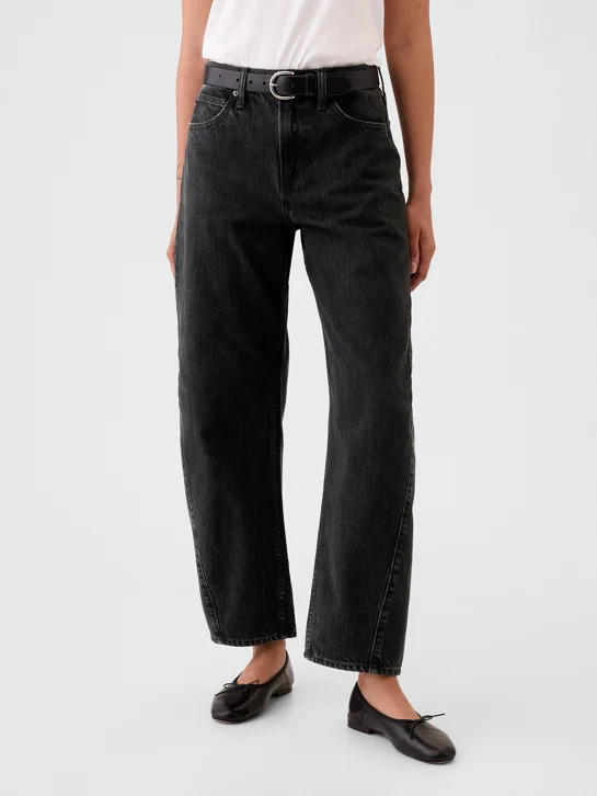 GAP Quần Jeans Dài Nữ - Denim Barrel