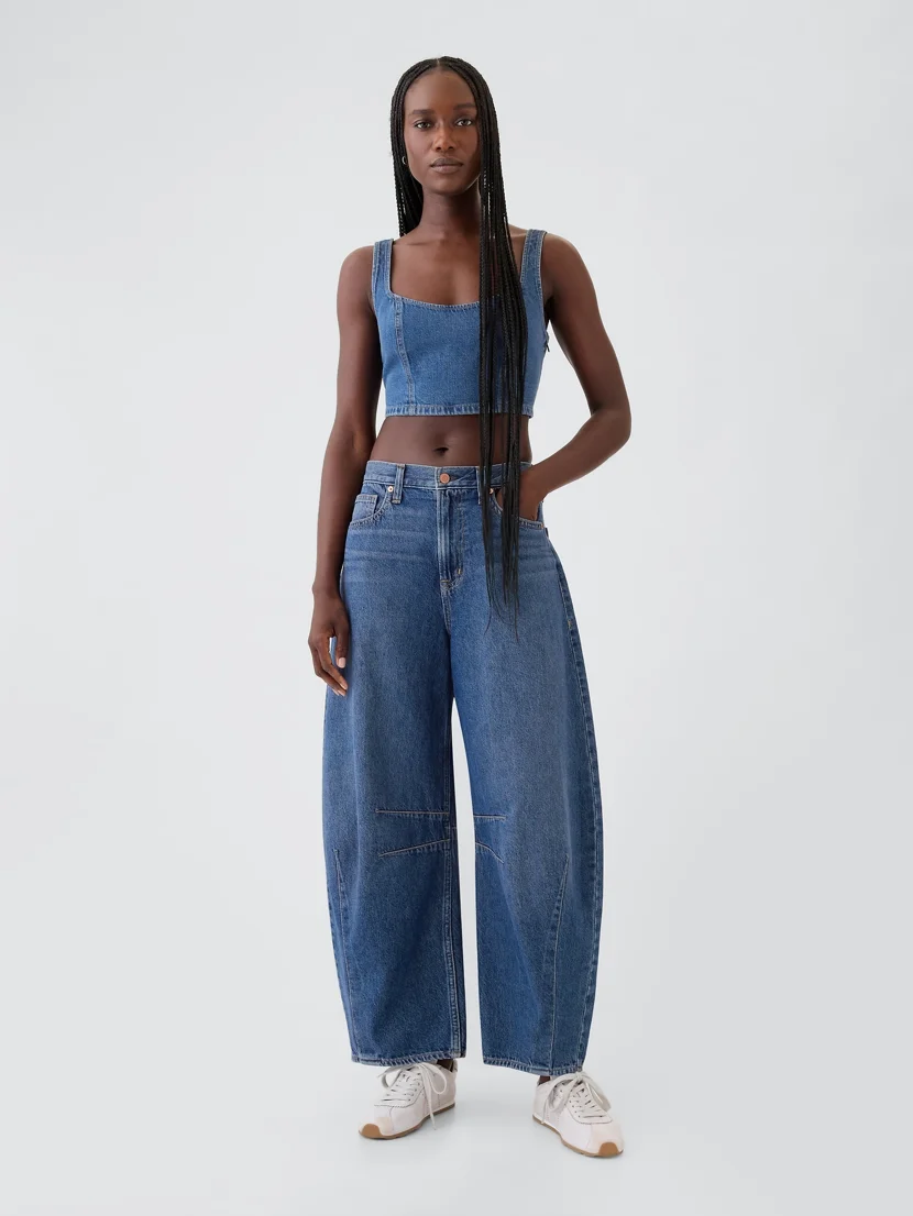 GAP Quần Jeans Dài Nữ - Denim