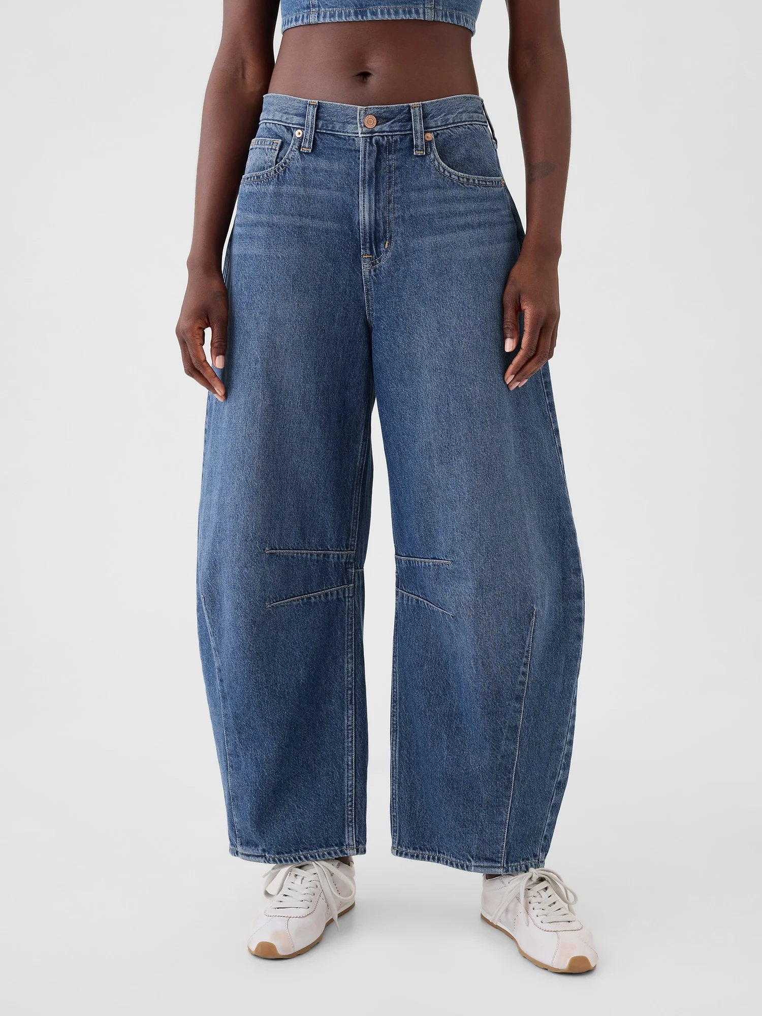 GAP Quần Jeans Dài Nữ - Denim