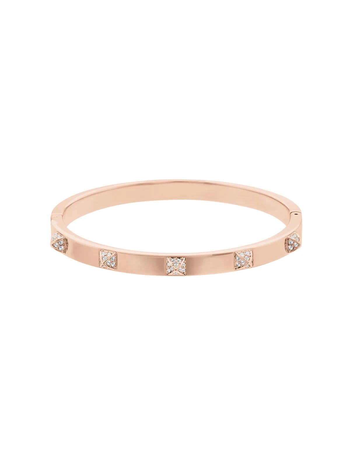SWAROVSKI Vòng Tay Tactic, White, Rose Gold-Tone Plated