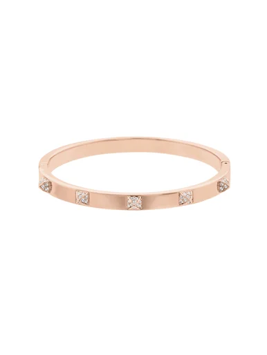 SWAROVSKI Vòng Tay Tactic, White, Rose Gold-Tone Plated