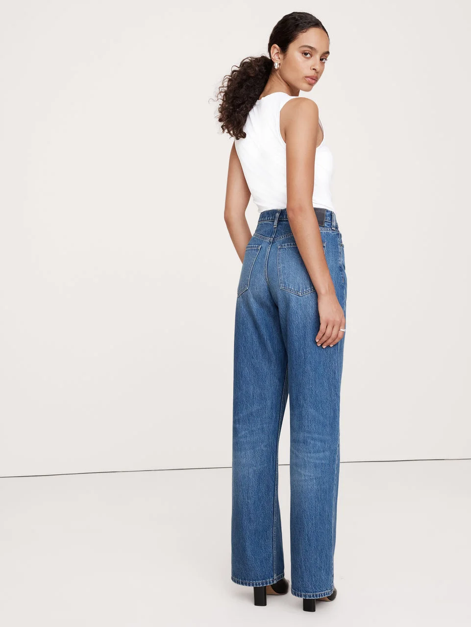 BANANA REPUBLIC Quần Jean Nữ Icon Wide Leg