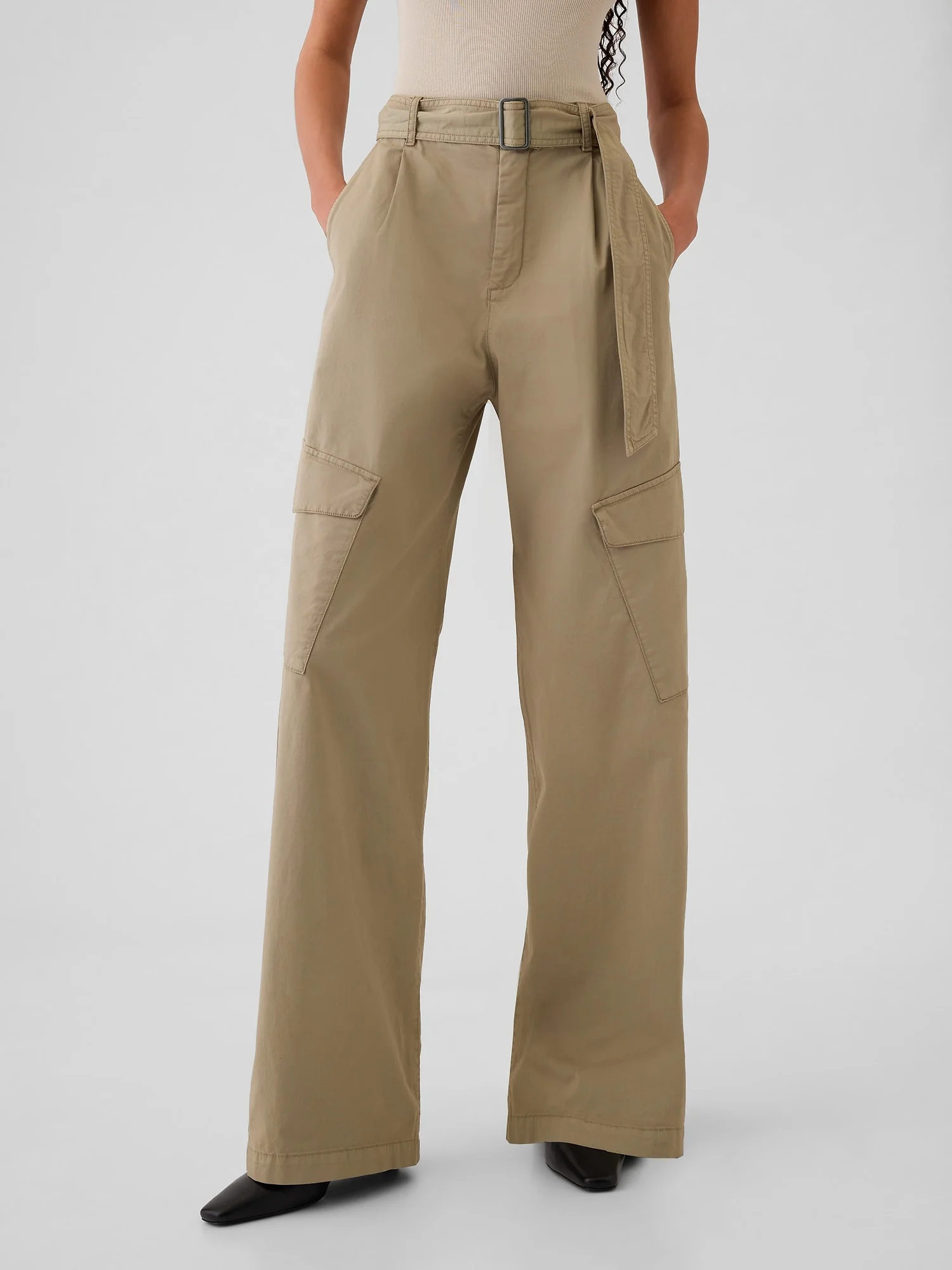 GAP Quần Vải Dài Nữ - Baggy
