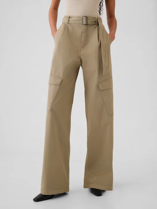 GAP Quần Vải Dài Nữ - Baggy