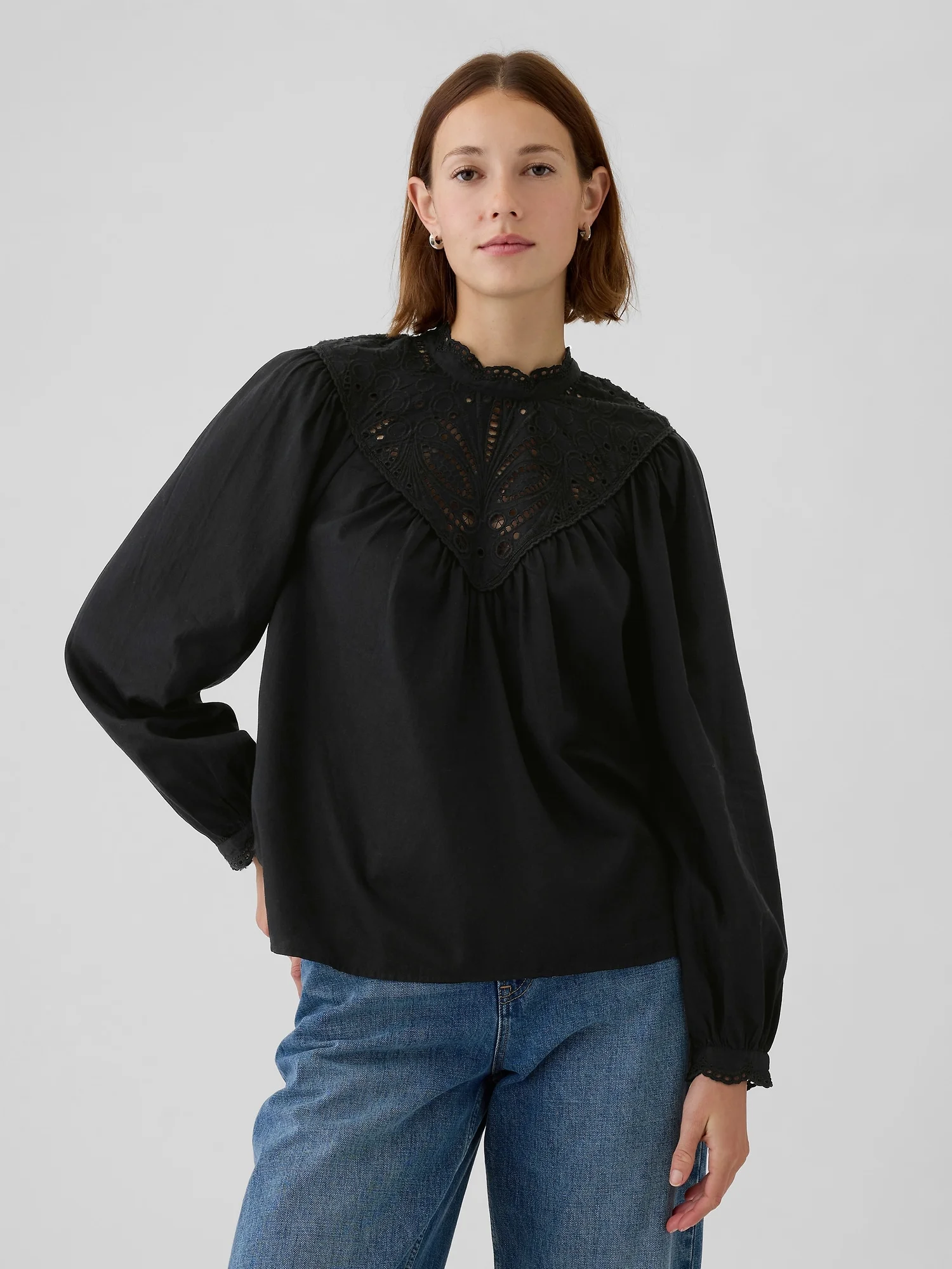 GAP Áo Sơ Mi Tay Dài Nữ