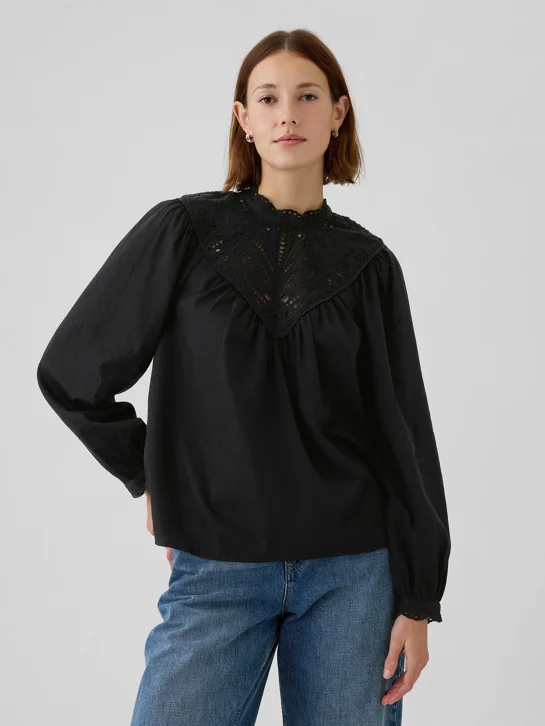 GAP Áo Sơ Mi Tay Dài Nữ