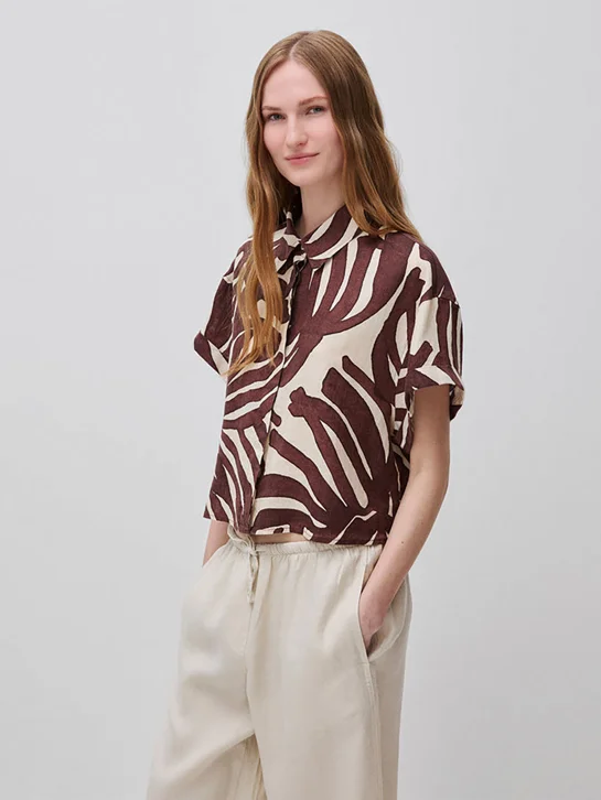 UNITED COLORS OF BENETTON Áo Sơ Mi Ngắn Tay Nữ Women Shirt