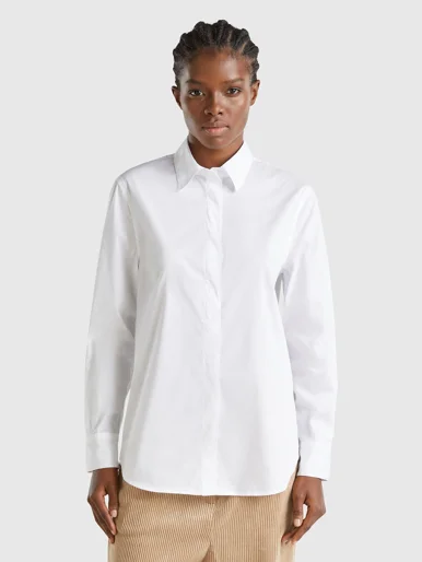UNITED COLORS OF BENETTON Áo Sơ Mi Dài Tay Nữ Women Shirt
