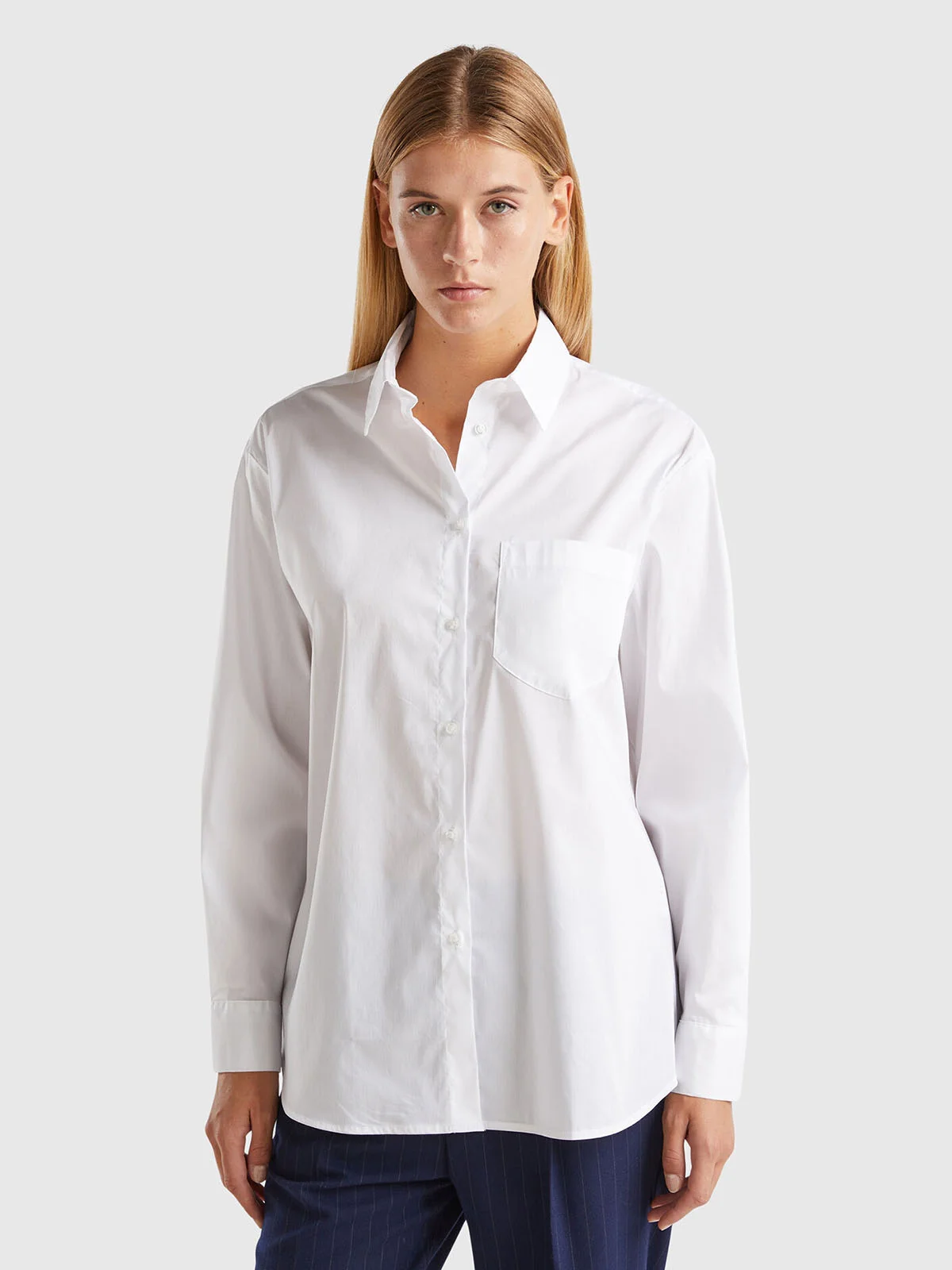 UNITED COLORS OF BENETTON Áo Sơ Mi Dài Tay Nữ Women Shirt
