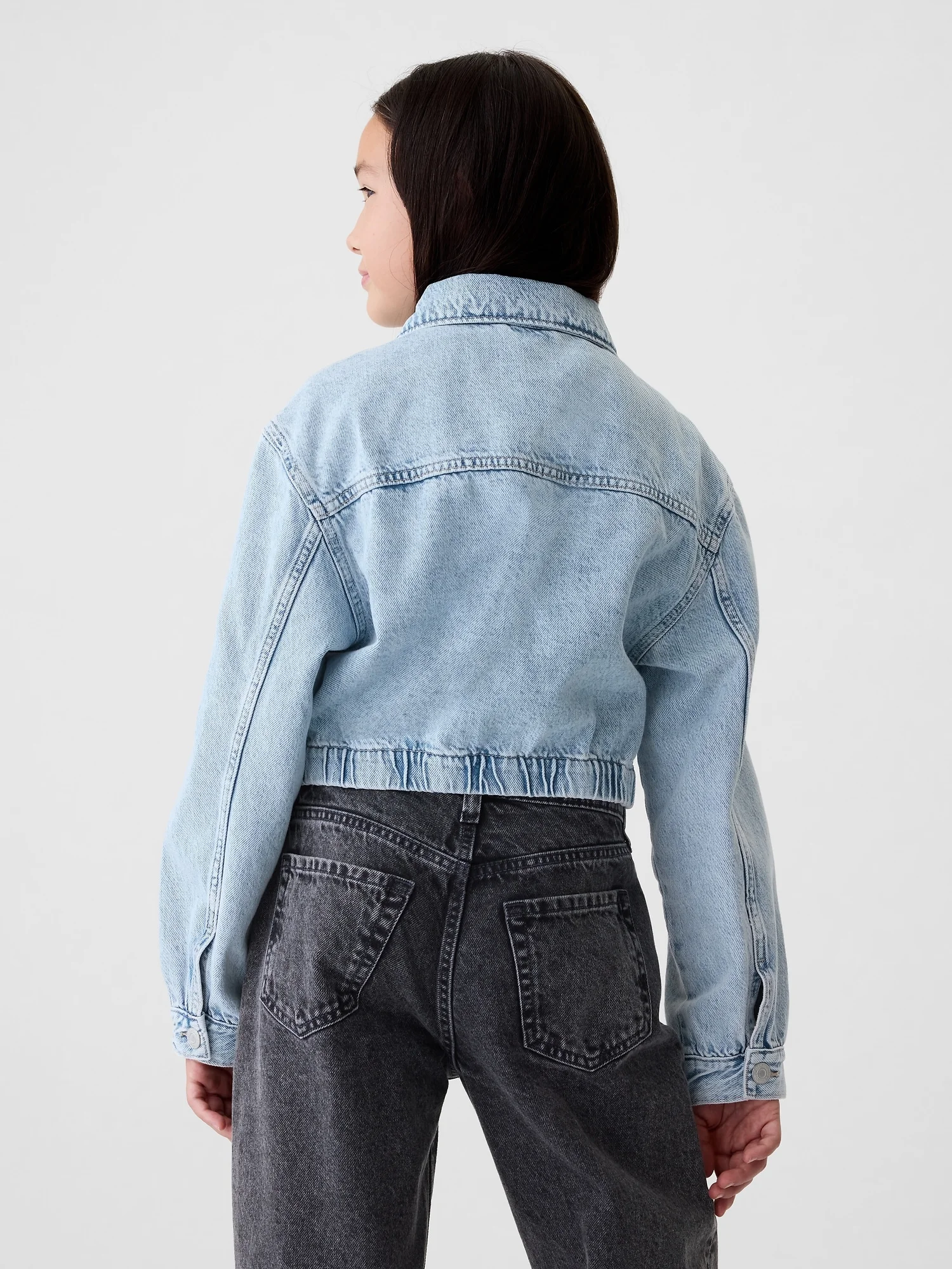 GAP Áo Khoác Jeans Bé Gái - Denim
