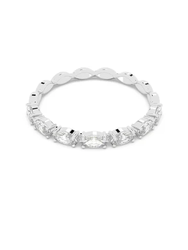 SWAROVSKI Nhẫn Vittore, Marquise Cut, White, Rhodium Plated