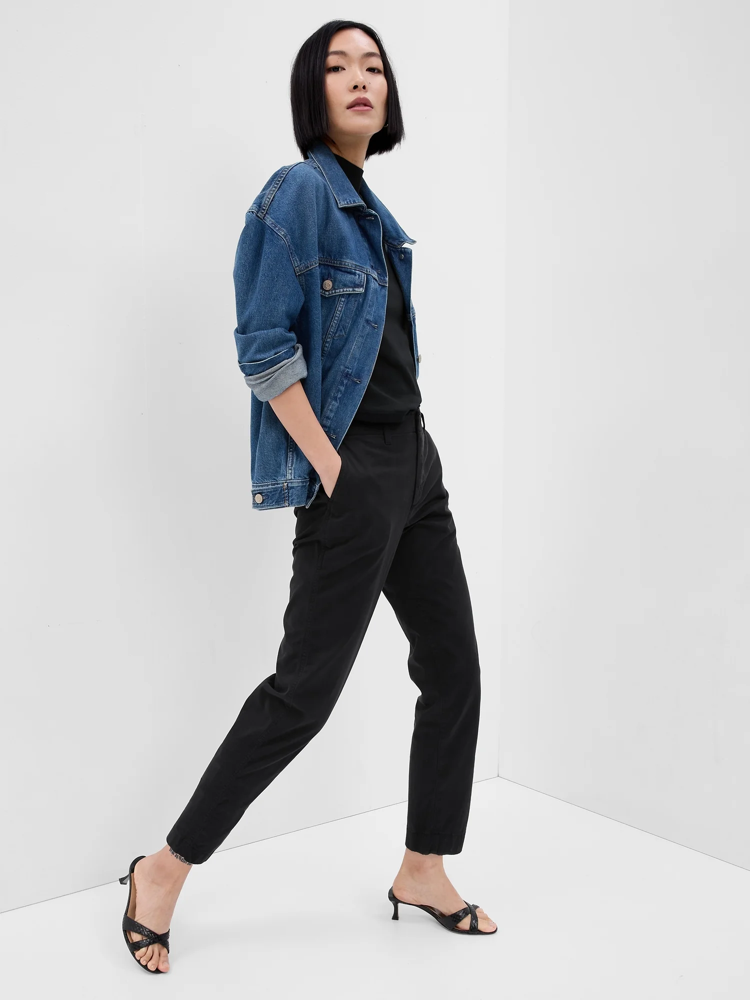 GAP Quần Vải Dài Nữ