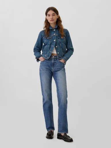 GAP Quần Jeans Dài Nữ - Denim Straight