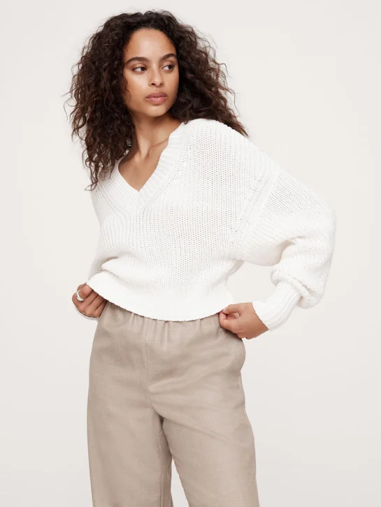 BANANA REPUBLIC Áo Len Nữ Ls Oversized C