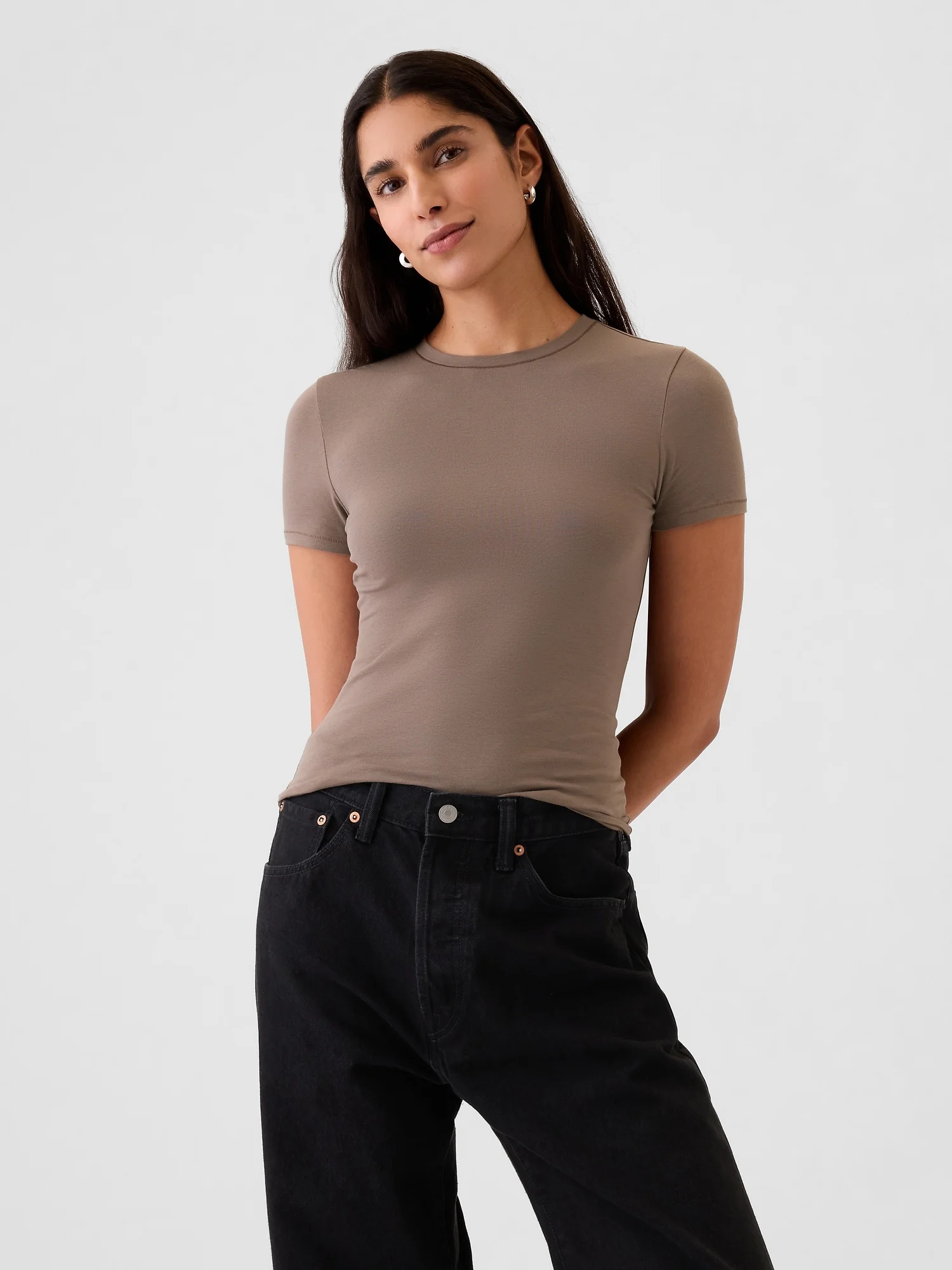 GAP Áo Thun Tay Ngắn Nữ