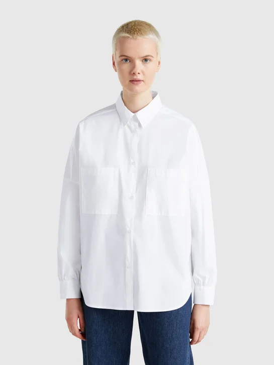 UNITED COLORS OF BENETTON Áo Sơ Mi Dài Tay Nữ