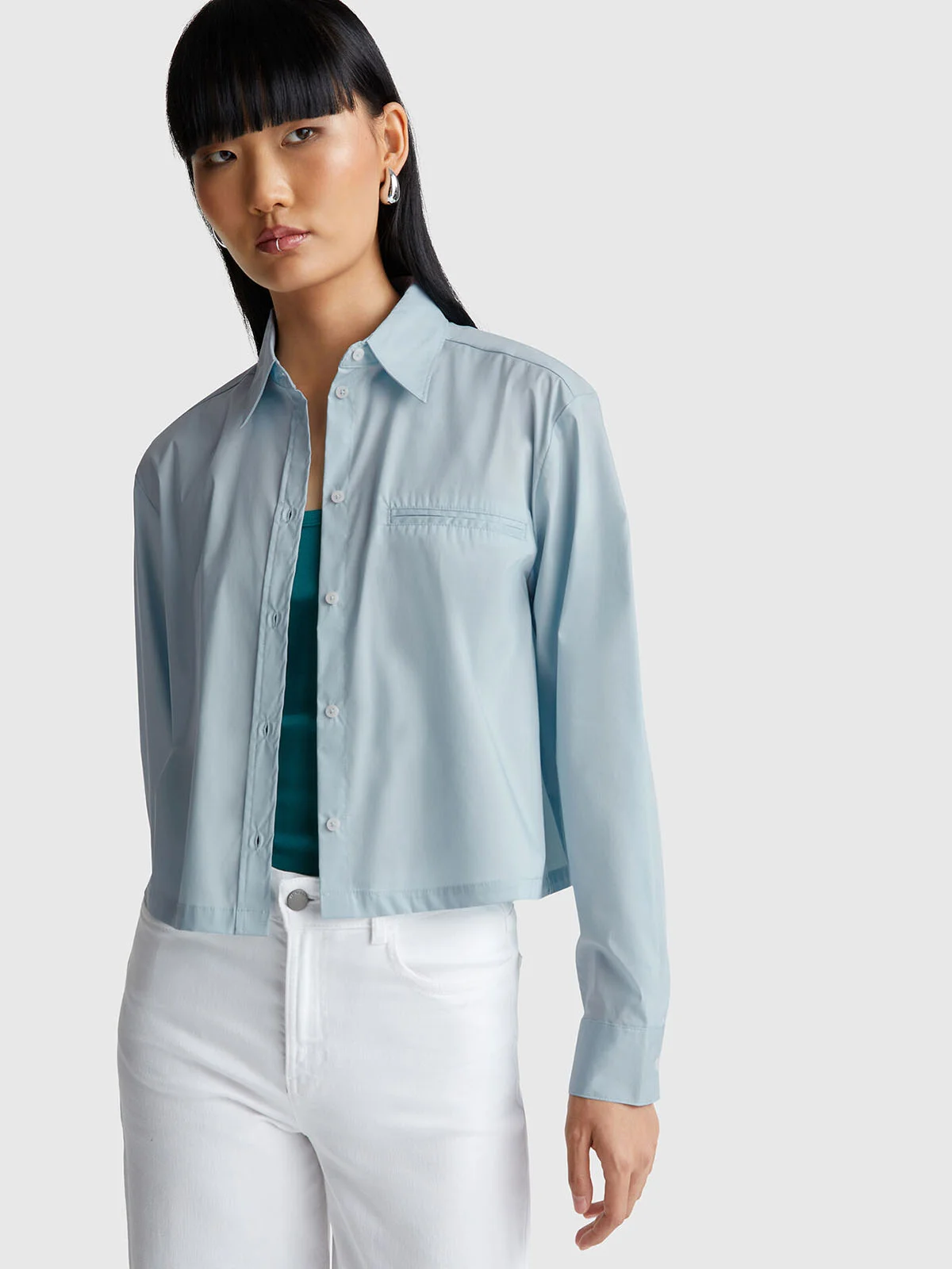 UNITED COLORS OF BENETTON Áo Sơ Mi Dài Tay Nữ Women Shirt