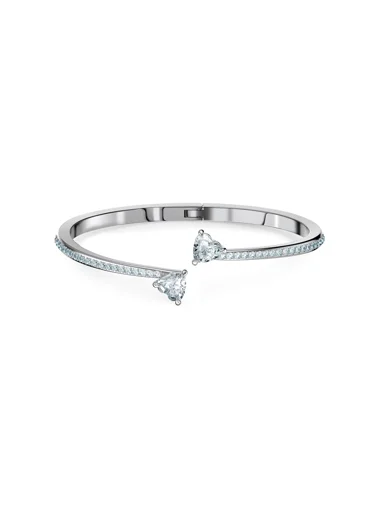 SWAROVSKI Vòng Tay Attract Soul, Heart, White, Rhodium Plated