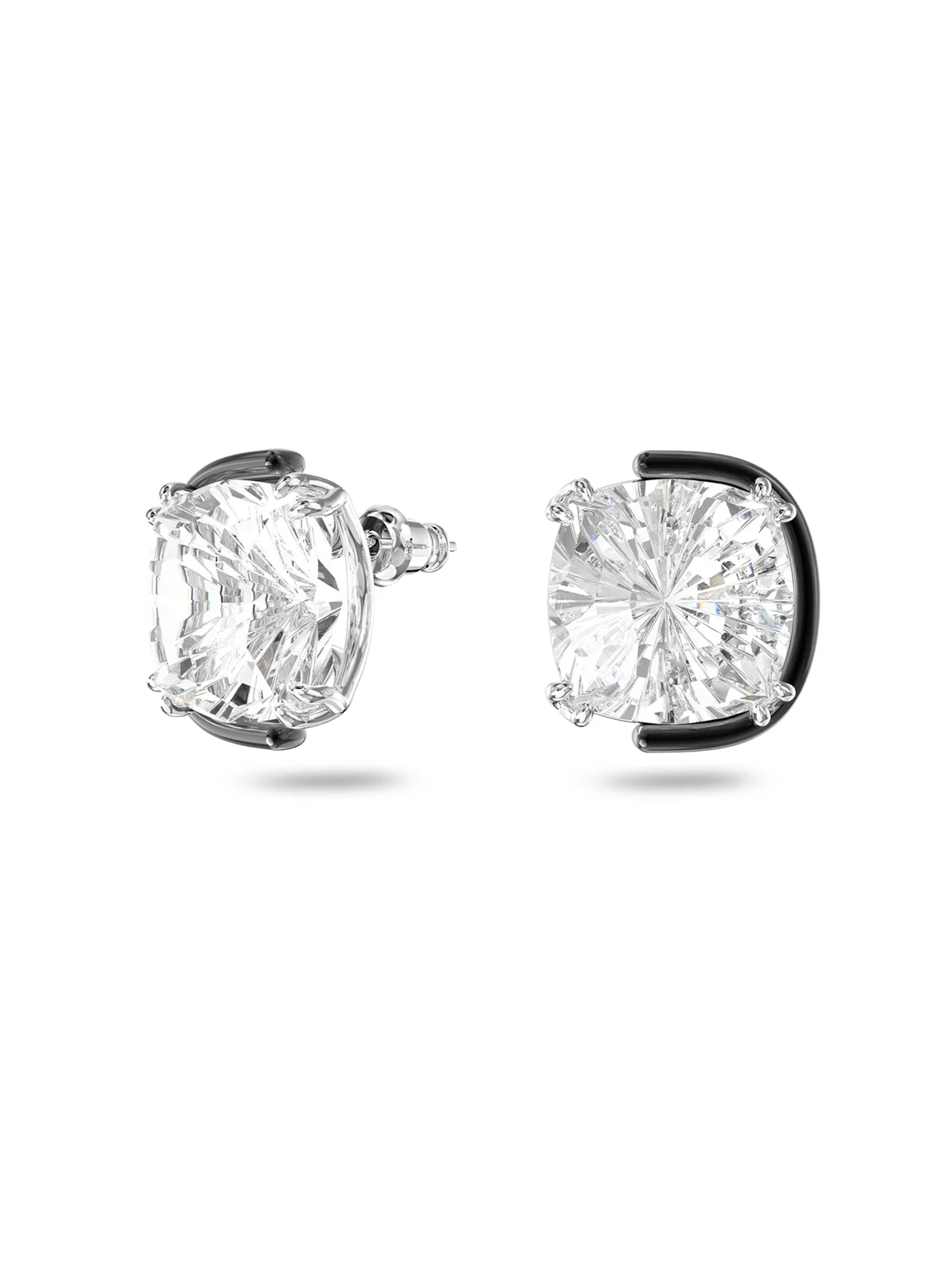 SWAROVSKI Bông Tai Harmonia Stud, Cushion Cut, White, Mixed Metal Finish