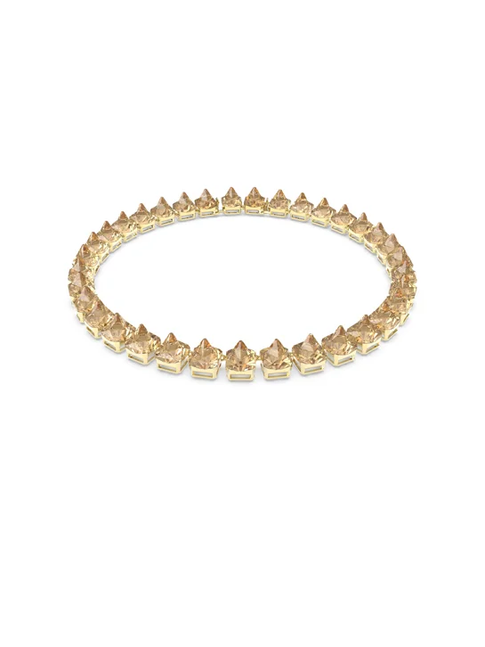 SWAROVSKI Vòng Cổ Ortyx, Pyramid Cut, Yellow, Gold-Tone Plated