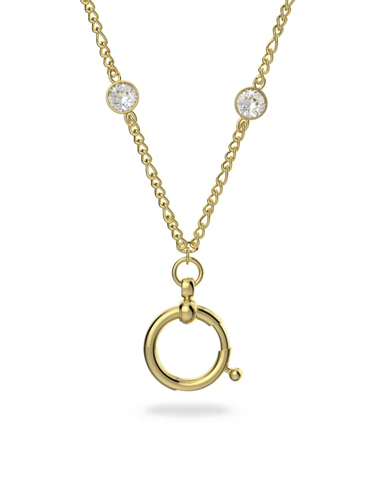 SWAROVSKI Vòng Cổ Curiosa, Yellow, Gold-Tone Plated