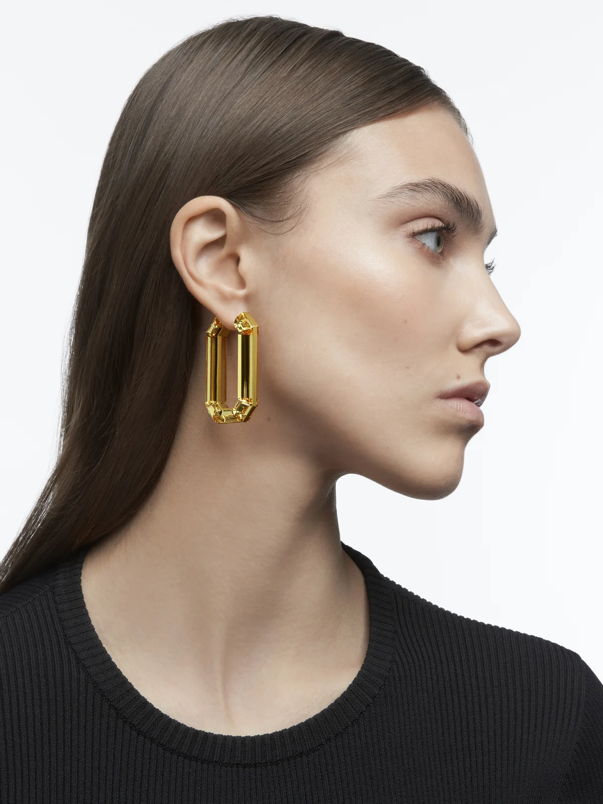 SWAROVSKI Bông Tai Lucent Hoop, Yellow