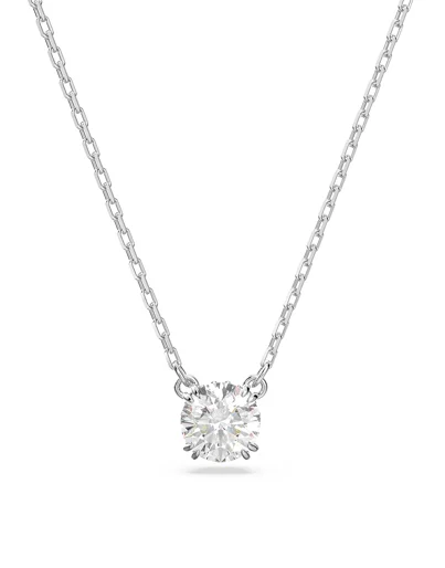 SWAROVSKI Vòng Cổ Constella, Round Cut, White, Rhodium Plated