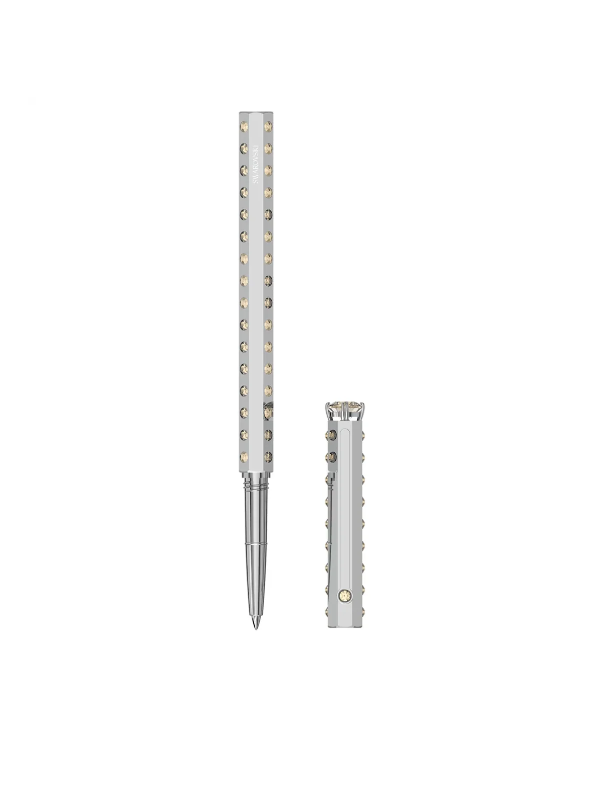 SWAROVSKI Bút Ballpoint, Statement, Beige, Chrome Plated