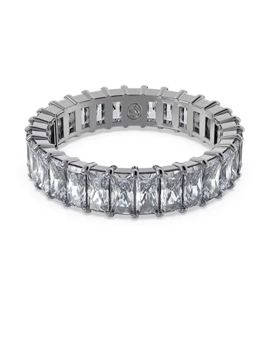 SWAROVSKI Nhẫn Matrix, Baguette Cut, Gray, Ruthenium Plated