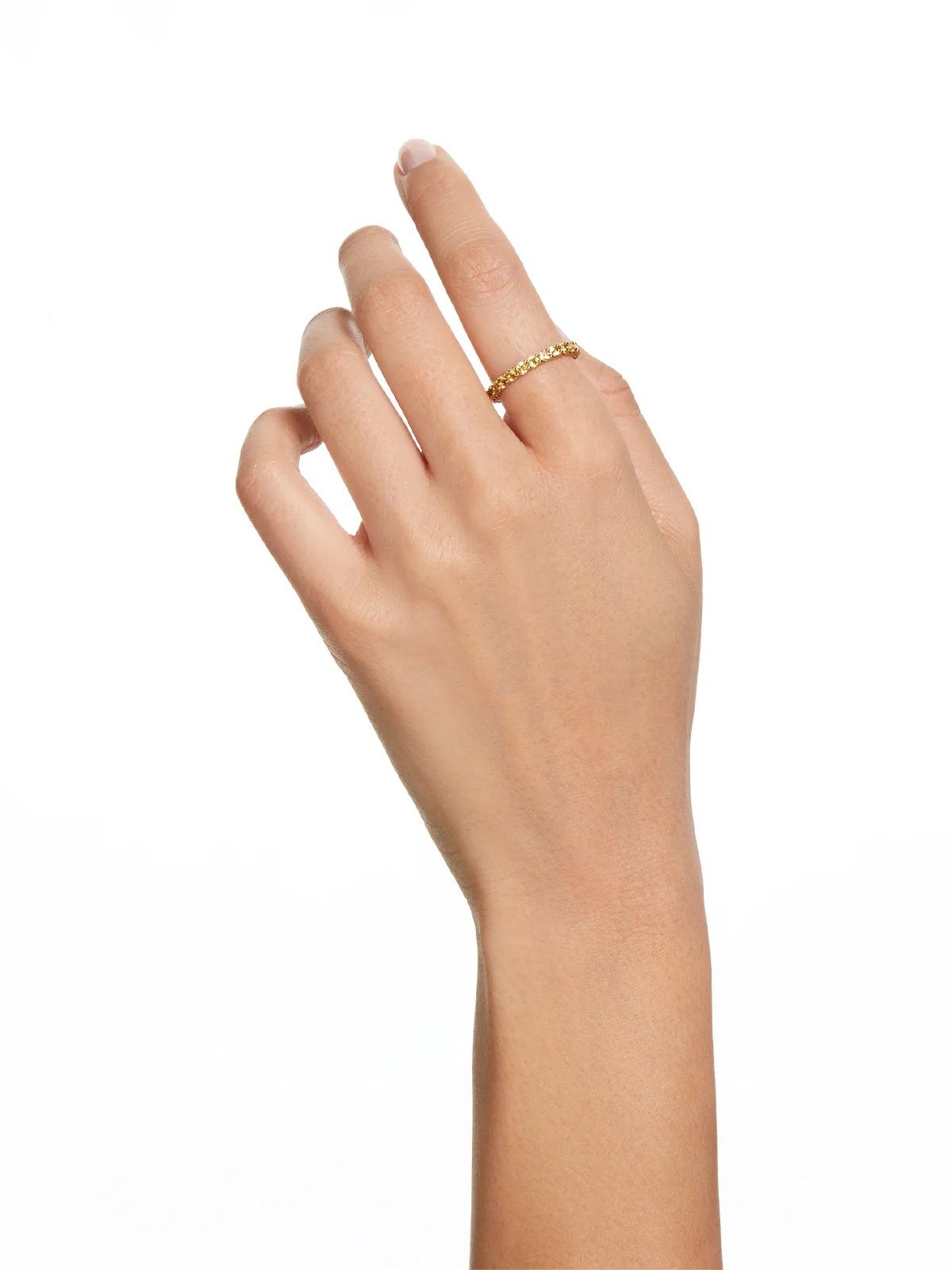 SWAROVSKI Nhẫn Matrix, Round Cut, Yellow, Gold-Tone Plated