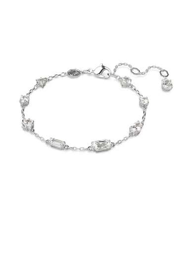 SWAROVSKI Vòng Tay Mesmera, Mixed Cuts, Scattered Design, White, Rhodium Plated