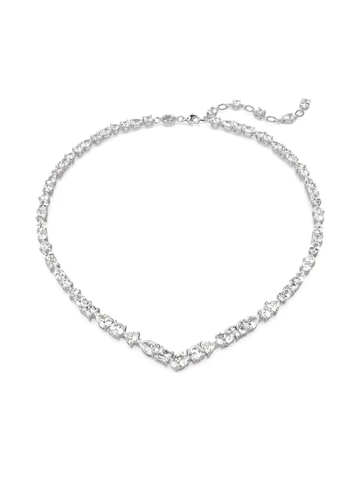 SWAROVSKI Vòng Cổ Mesmera, Mixed Cuts, White, Rhodium Plated