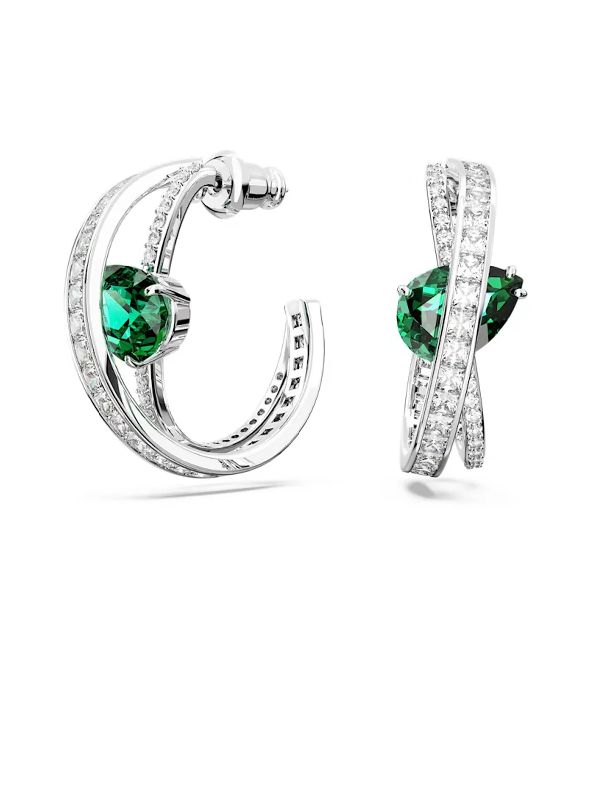 SWAROVSKI Bông Tai Hyperbola: Pe Hoop Gre/Rhs