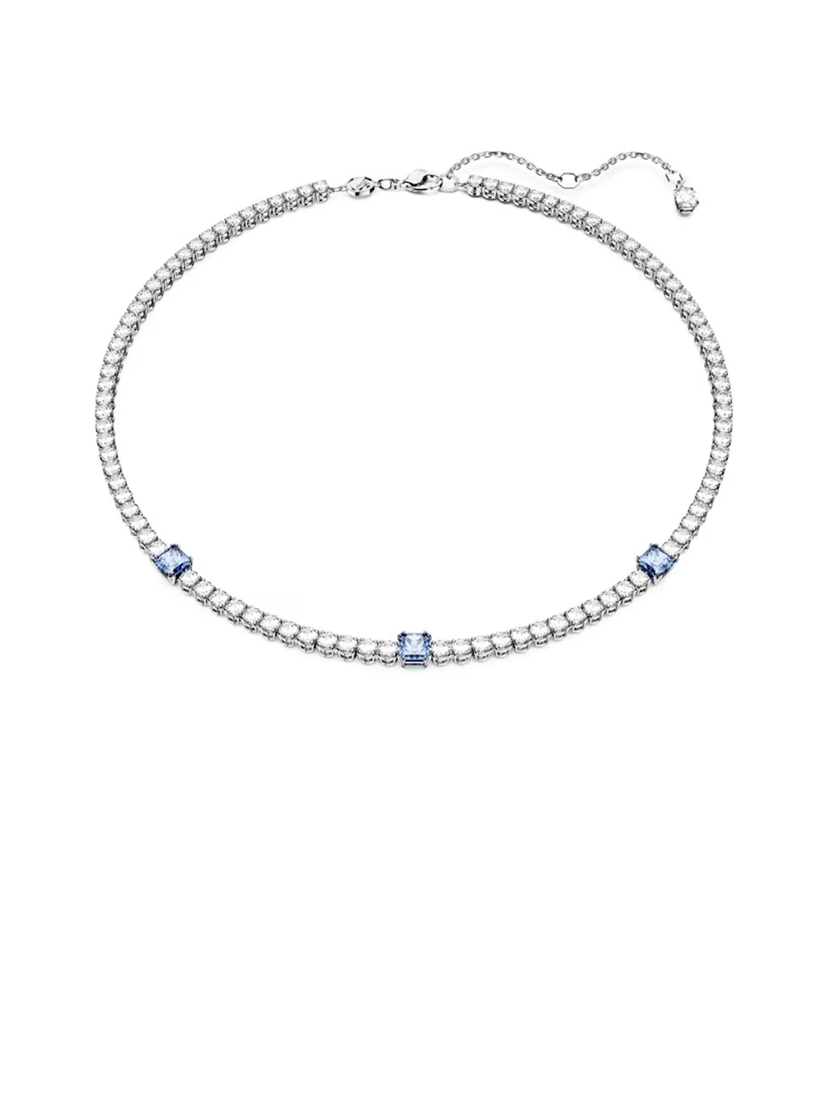 SWAROVSKI Vòng Cổ Matrix: Tn Blue Stone Blu/Rhs M