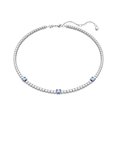 SWAROVSKI Vòng Cổ Matrix: Tn Blue Stone Blu/Rhs M