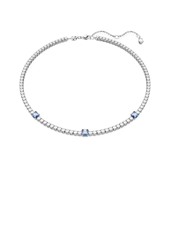SWAROVSKI Vòng Cổ Matrix: Tn Blue Stone Blu/Rhs M