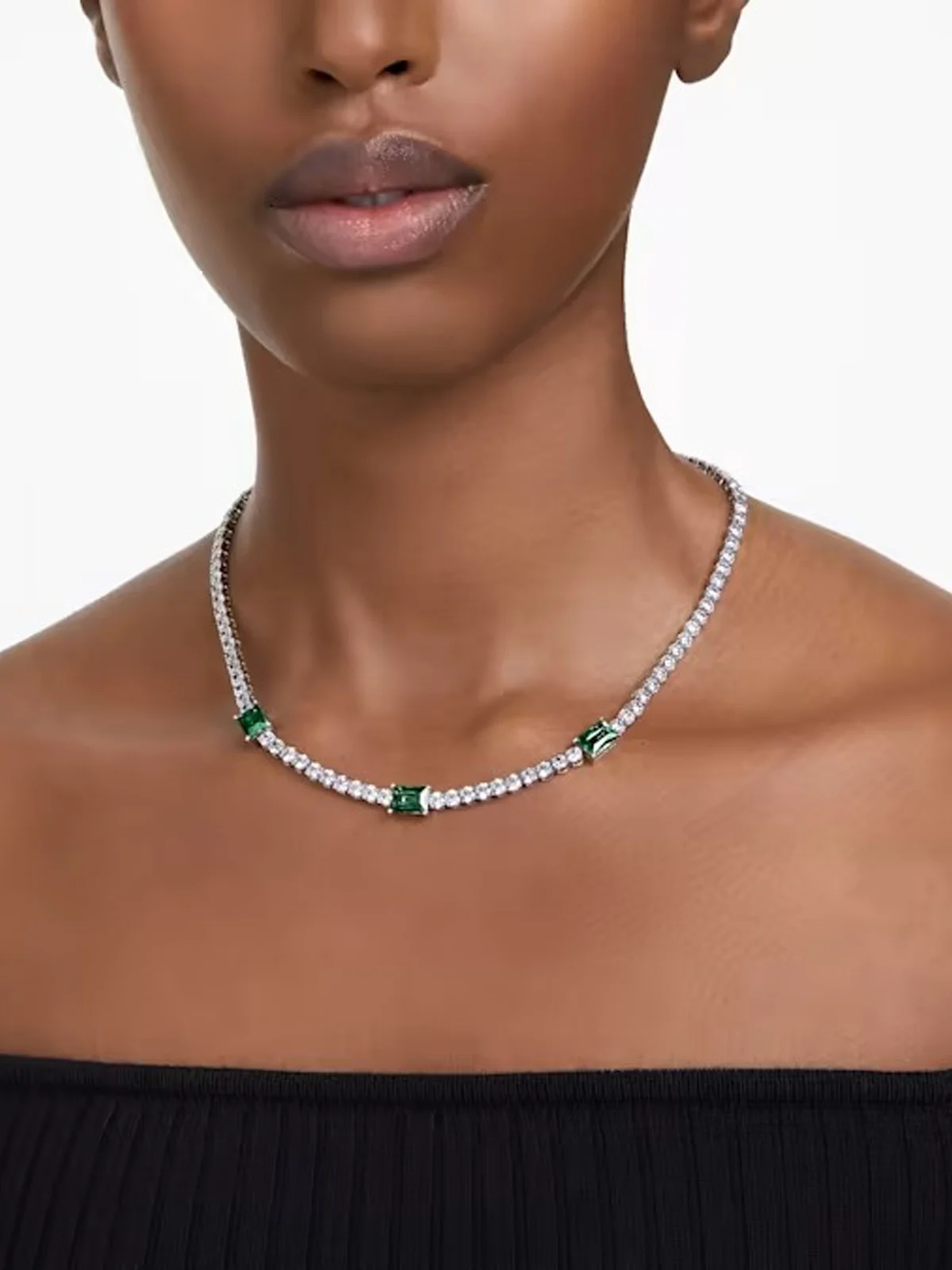 SWAROVSKI Vòng Cổ Matrix: Tn Green Stn Gre/Rhs M