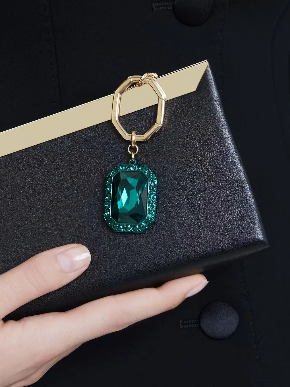 SWAROVSKI Móc Khóa Lucent:Keyring Green Emer/Mix