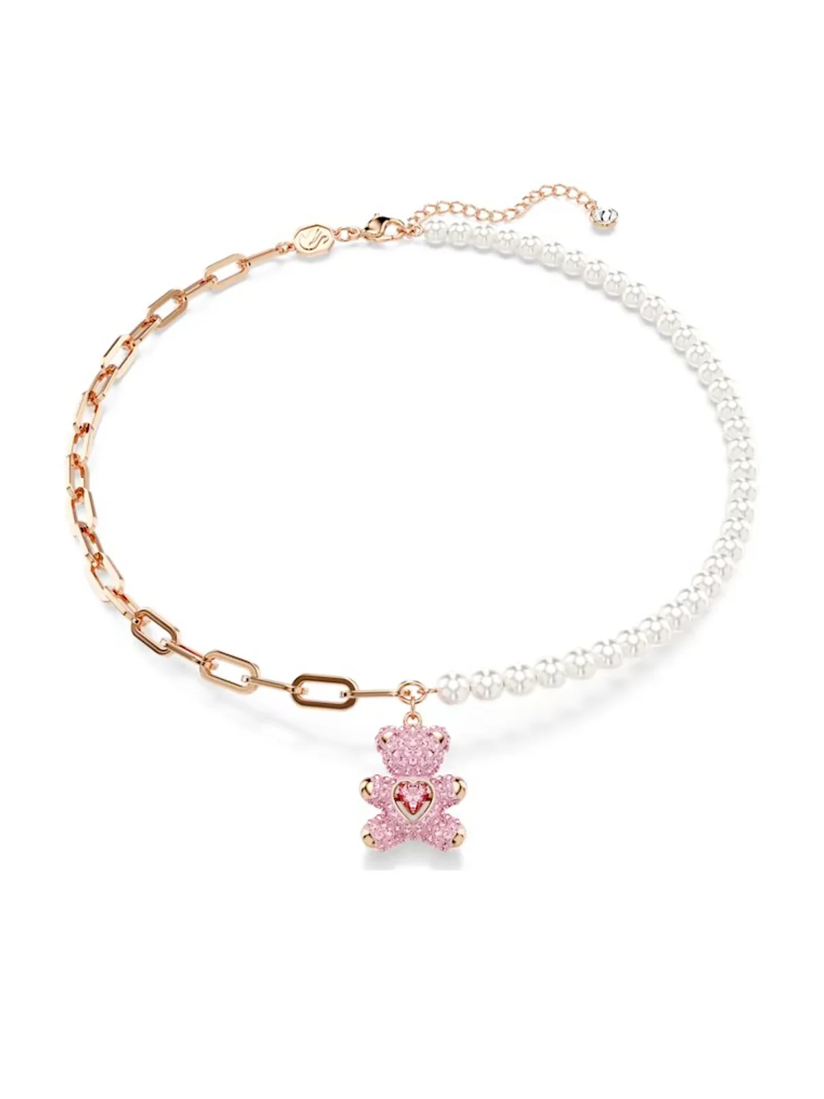 SWAROVSKI Vòng Cổ Mp Teddy: Pend Hrt Bear Ros/Ros