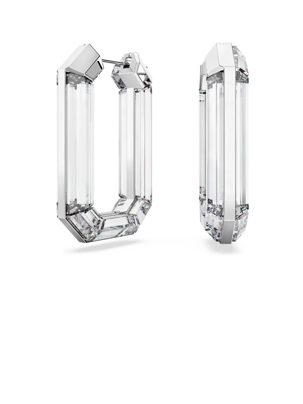 SWAROVSKI Bông Tai Lucent: Pe Hoop Whi/Rhs