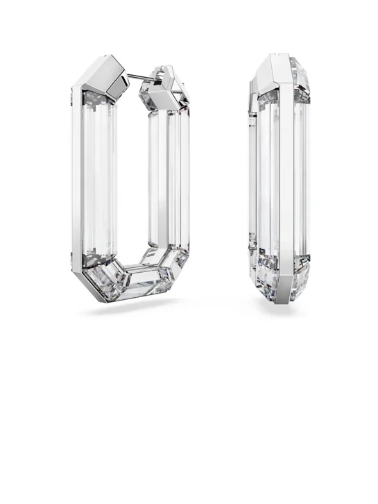 SWAROVSKI Bông Tai Lucent: Pe Hoop Whi/Rhs